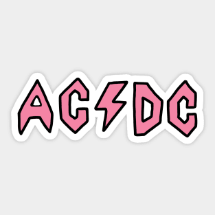 Butt-Head AC/DC - Pink Sticker